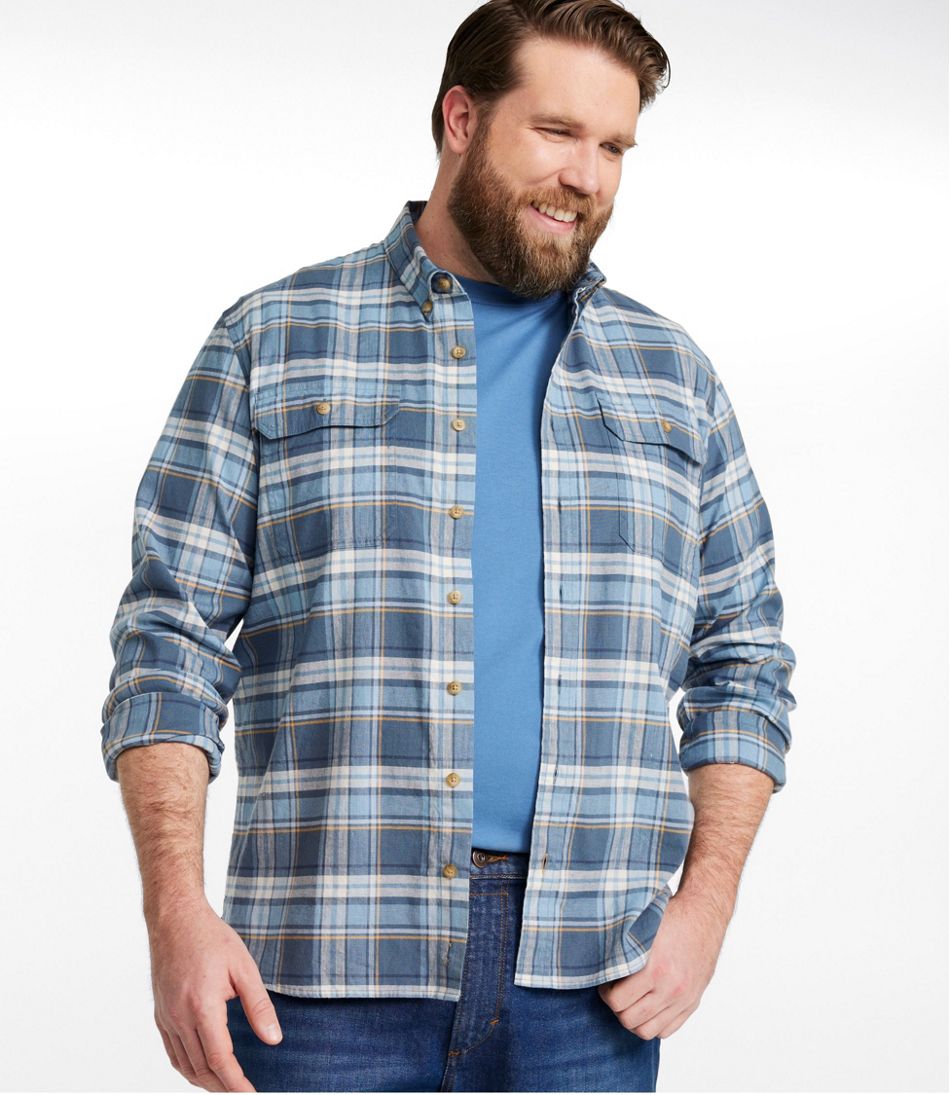 Long-Sleeve Men's Stonecoast Hemp Shirt Slightly Fitted Untucked Fit