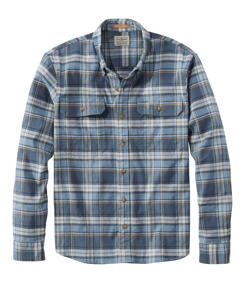 Long-Sleeve Men's Stonecoast Hemp Shirt Slightly Fitted Untucked Fit