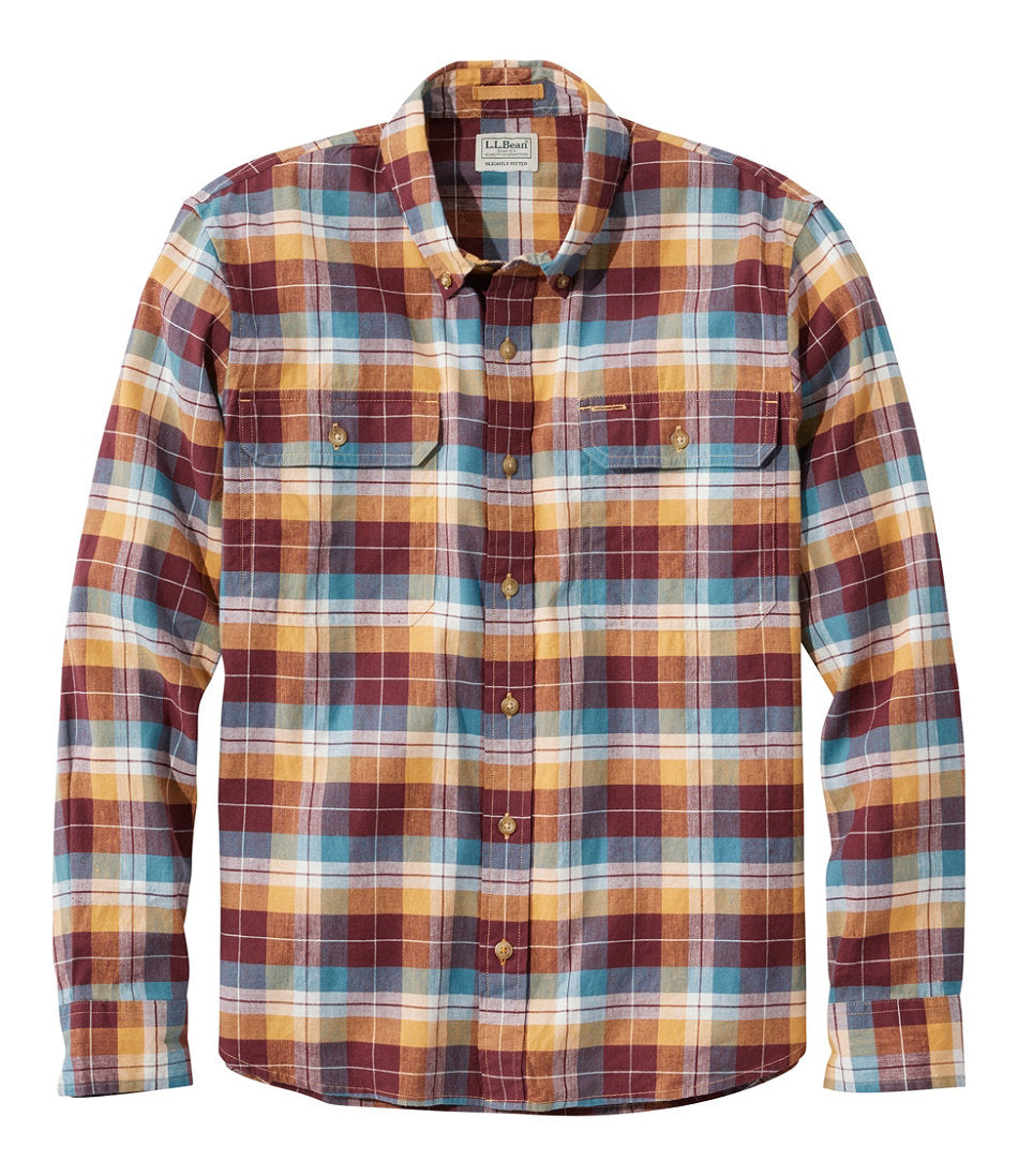 Long-Sleeve Men's Stonecoast Hemp Shirt Slightly Fitted Untucked Fit