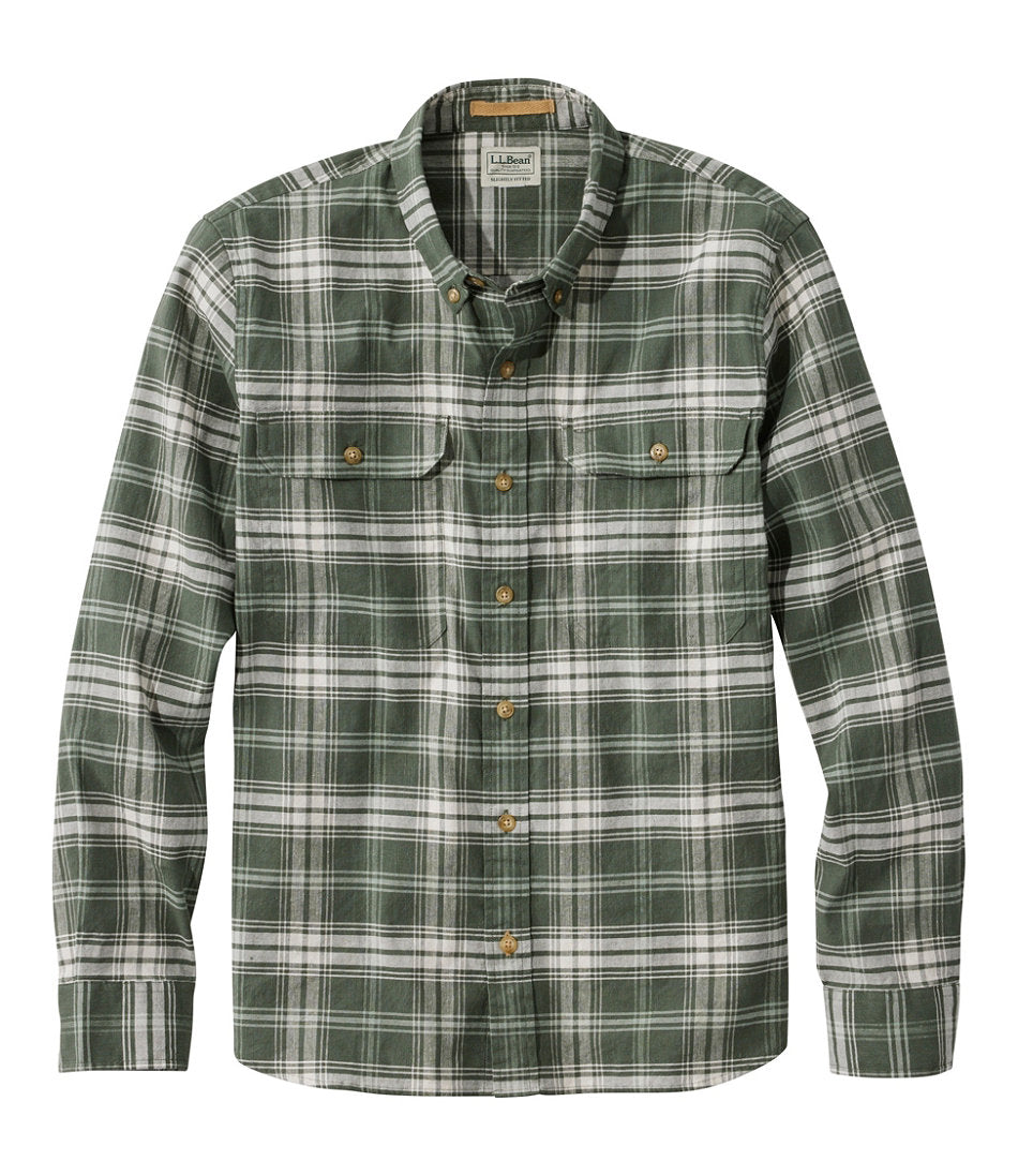 Long-Sleeve Men's Stonecoast Hemp Shirt Slightly Fitted Untucked Fit