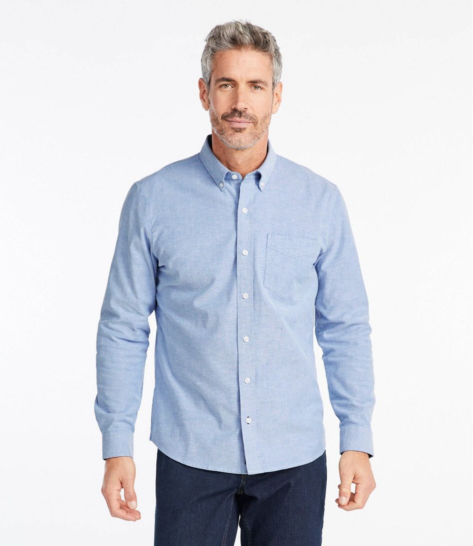 Slightly Fitted Untucked Fit Men's Comfort Stretch® Oxford Shirt