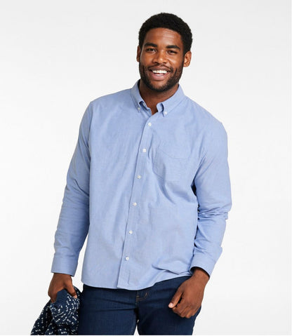 Men's Comfort Stretch® Oxford Shirt, Slightly Fitted Untucked Fit
