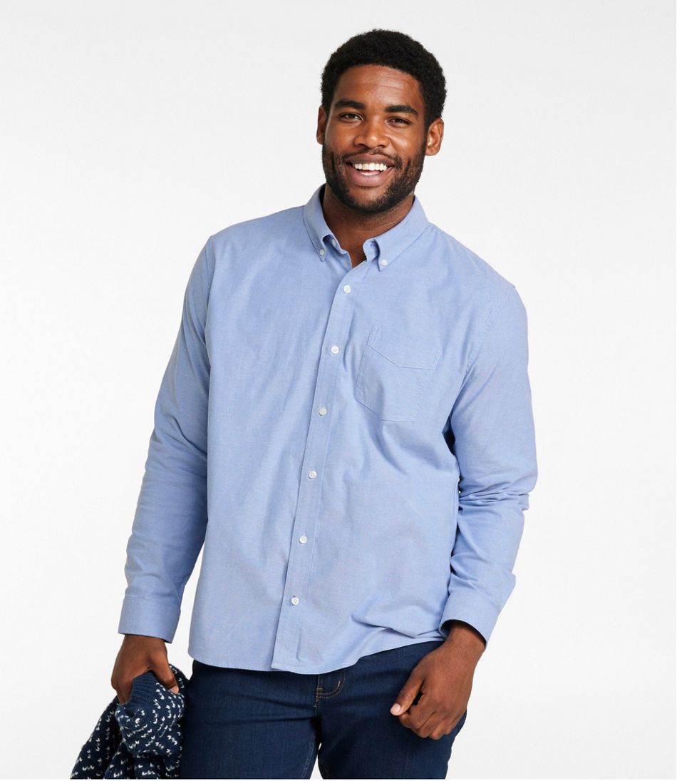 Slightly Fitted Untucked Fit Men's Comfort Stretch® Oxford Shirt