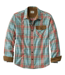 Men's Scotch Plaid Flannel Shirt Snap-Front Slightly Fitted Untucked Fit