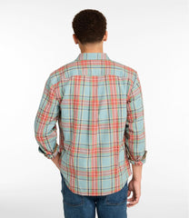 Men's Scotch Plaid Flannel Shirt Snap-Front Slightly Fitted Untucked Fit