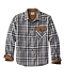 Men's Scotch Plaid Flannel Shirt Snap-Front Slightly Fitted Untucked Fit