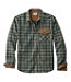 Men's Scotch Plaid Flannel Shirt Snap-Front Slightly Fitted Untucked Fit