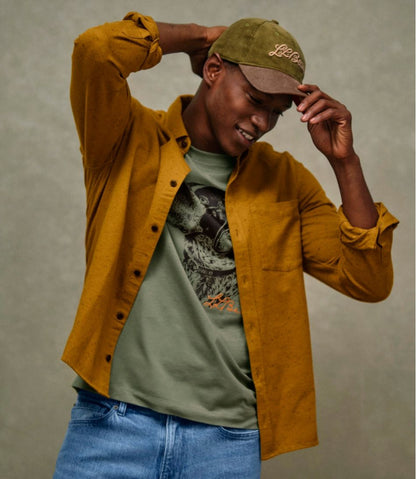 Men's Signature Donegal Woven Shirt, Long-Sleeve