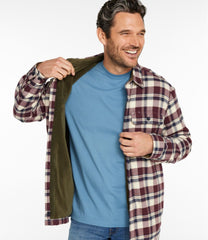 Men's Fleece-Lined Flannel Shirt Traditional Fit