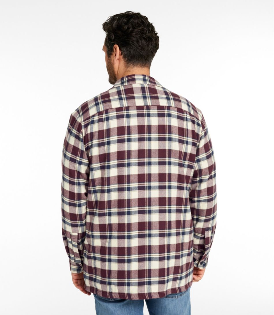 Men's Fleece-Lined Flannel Shirt Traditional Fit