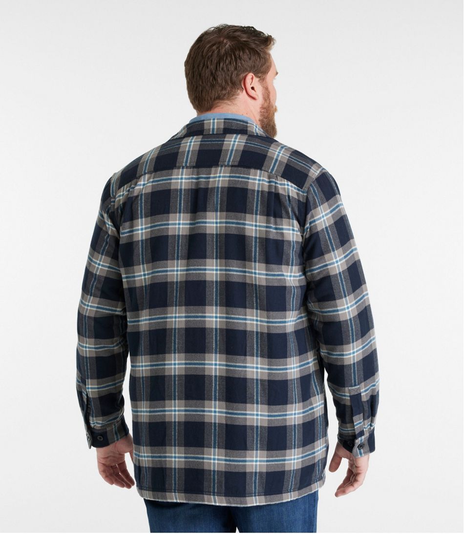 Men's Fleece-Lined Flannel Shirt Traditional Fit