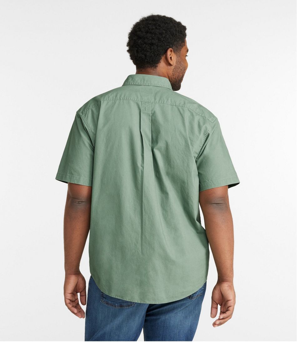 Traditional Fit Short-Sleeve Men's Sunwashed Canvas Shirt