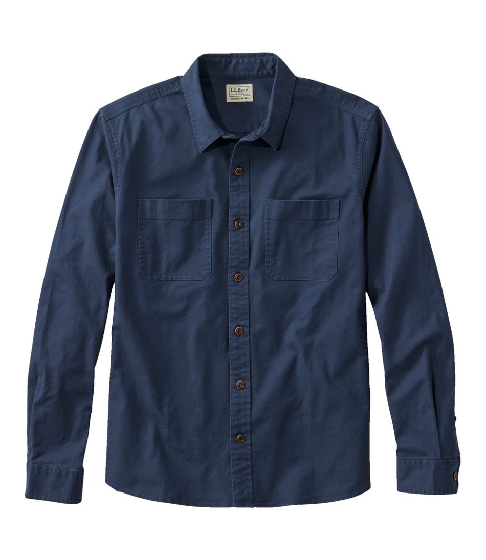 Long-Sleeve Men's BeanFlex® Twill Shirt Slightly Fitted Untucked Fit