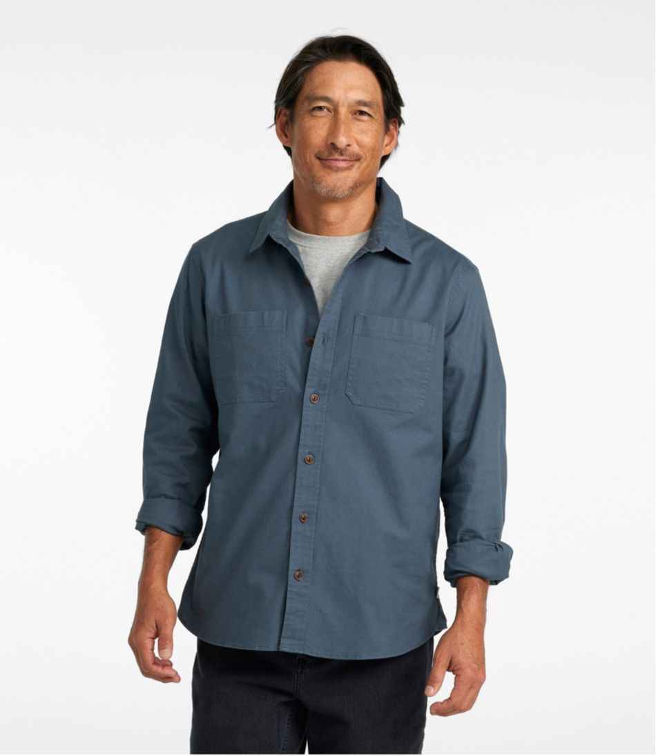 Long-Sleeve Men's BeanFlex® Twill Shirt Slightly Fitted Untucked Fit