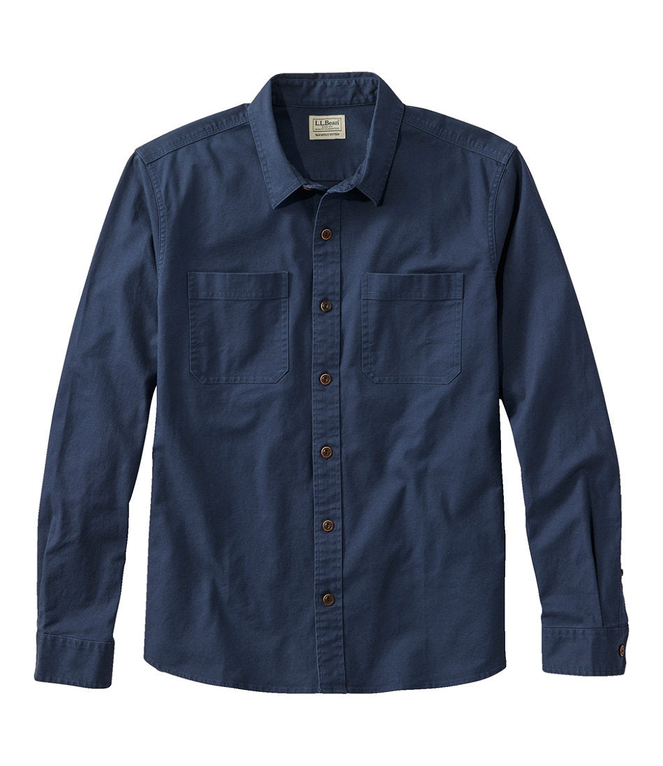 Long-Sleeve Men's BeanFlex® Twill Shirt Slightly Fitted Untucked Fit