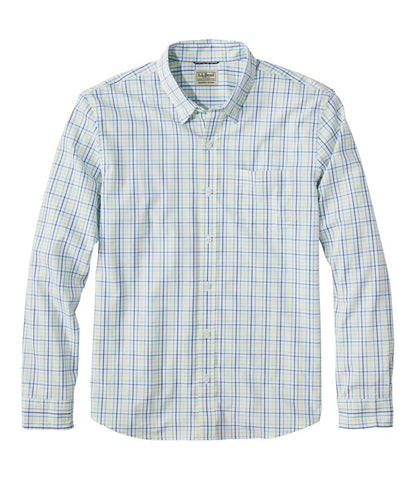 Men's Comfort Stretch Performance® Shirt, Long-Sleeve, Slightly Fitted Untucked Fit, Plaid