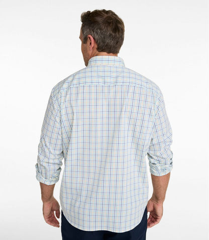 Men's Comfort Stretch Performance® Shirt, Long-Sleeve, Slightly Fitted Untucked Fit, Plaid