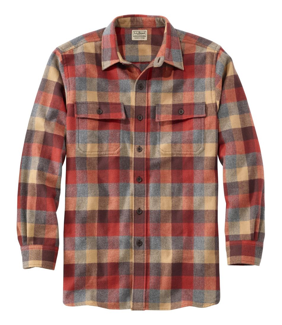 Plaid Men's Chamois Shirt Slightly Fitted