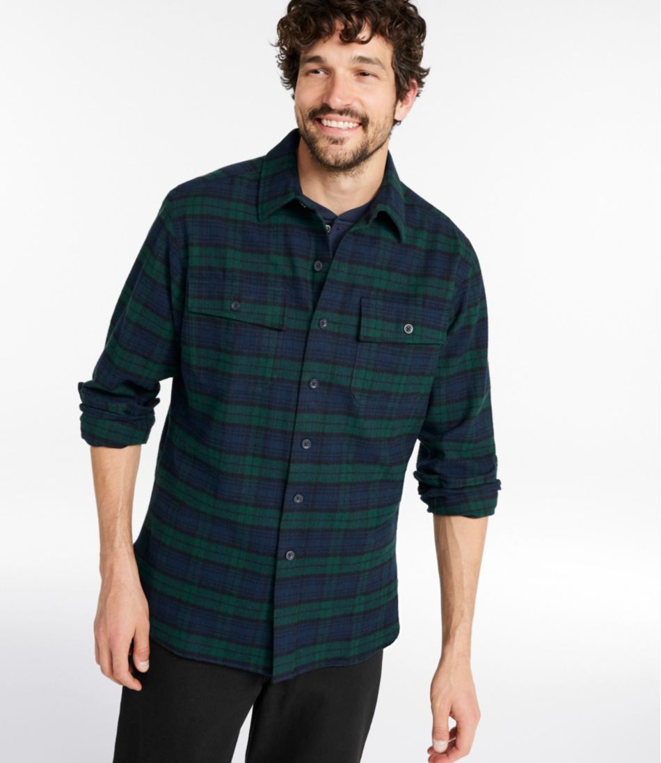 Plaid Men's Chamois Shirt Slightly Fitted