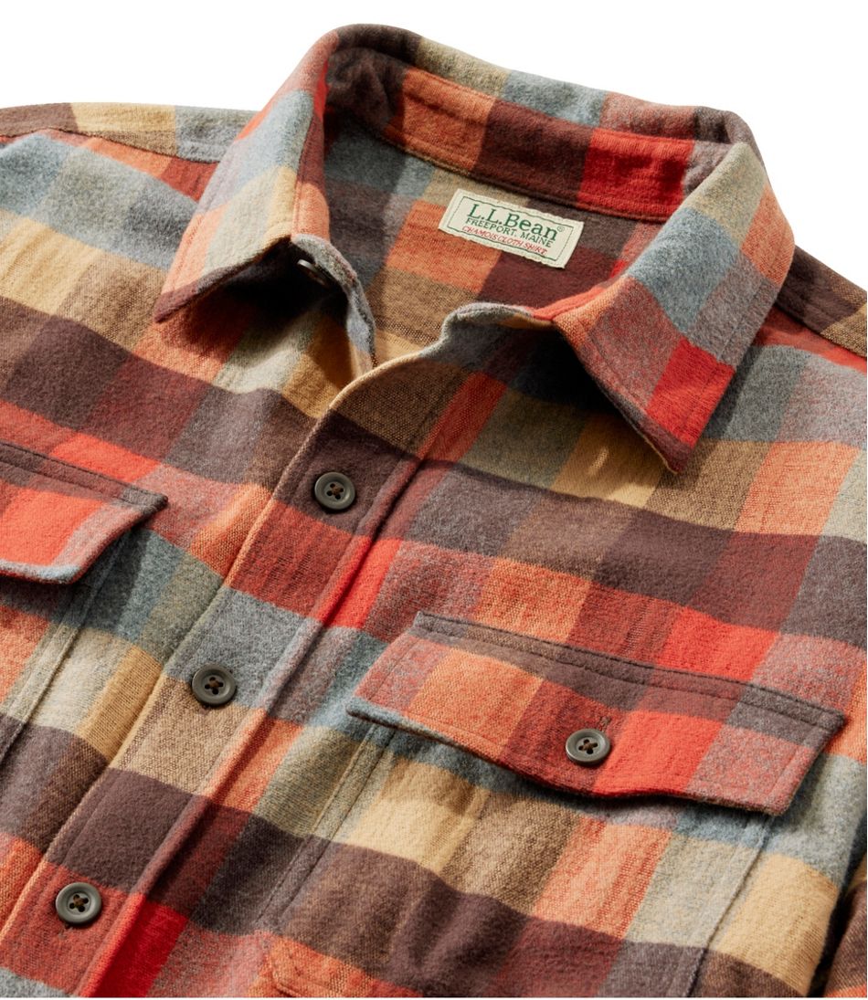 Plaid Men's Chamois Shirt Slightly Fitted