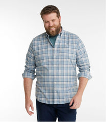Plaid Men's Comfort Stretch® Oxford Shirt Slightly Fitted Untucked Fit
