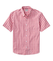 Short-Sleeve Men's Comfort Stretch Performance® Shirt Plaid Slightly Fitted Untucked Fit