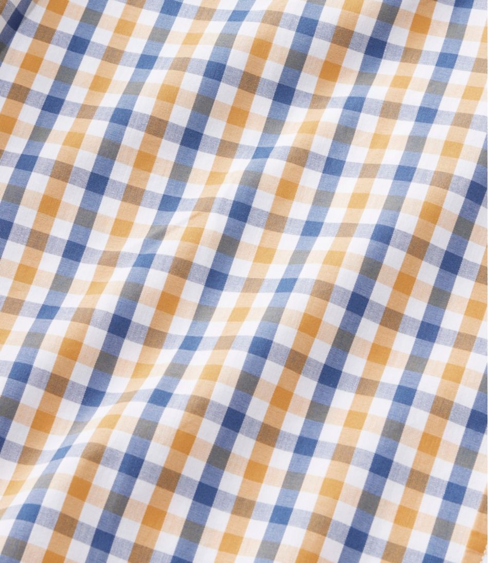 Short-Sleeve Men's Comfort Stretch Performance® Shirt Plaid Slightly Fitted Untucked Fit