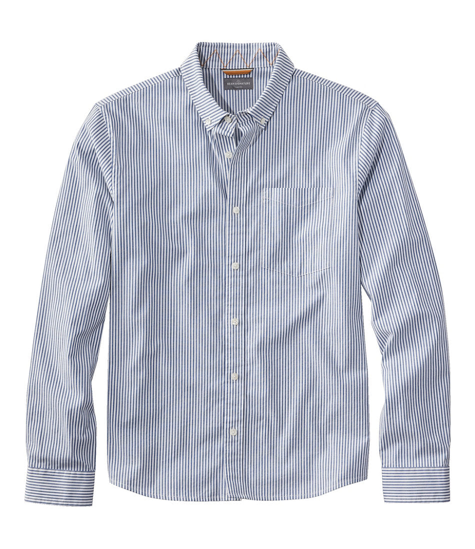 Men's Signature Stretch Poplin Shirt Slim Fit Long-Sleeve