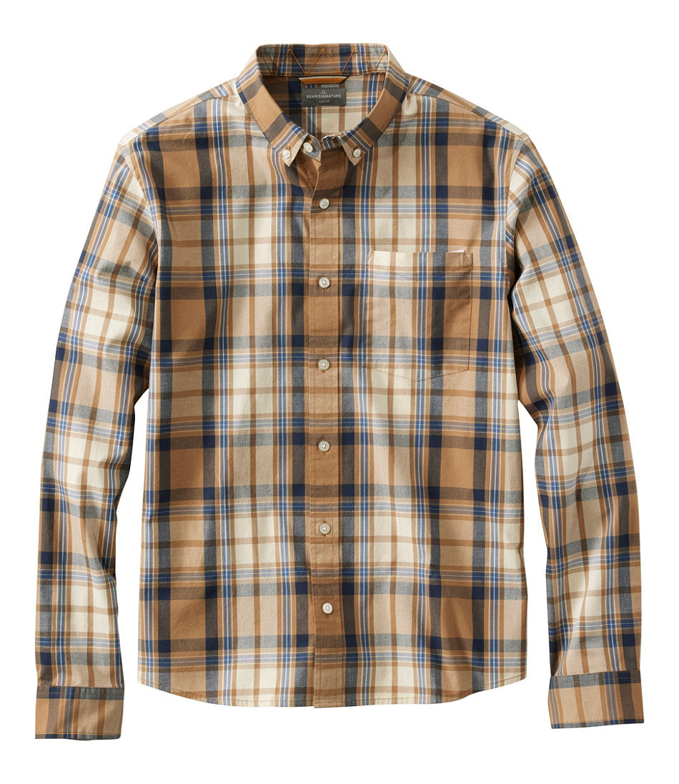 Men's Signature Stretch Poplin Shirt Slim Fit Long-Sleeve