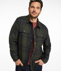 Men's Maine Guide Lightweight Lined Wool Field Shirt Plaid