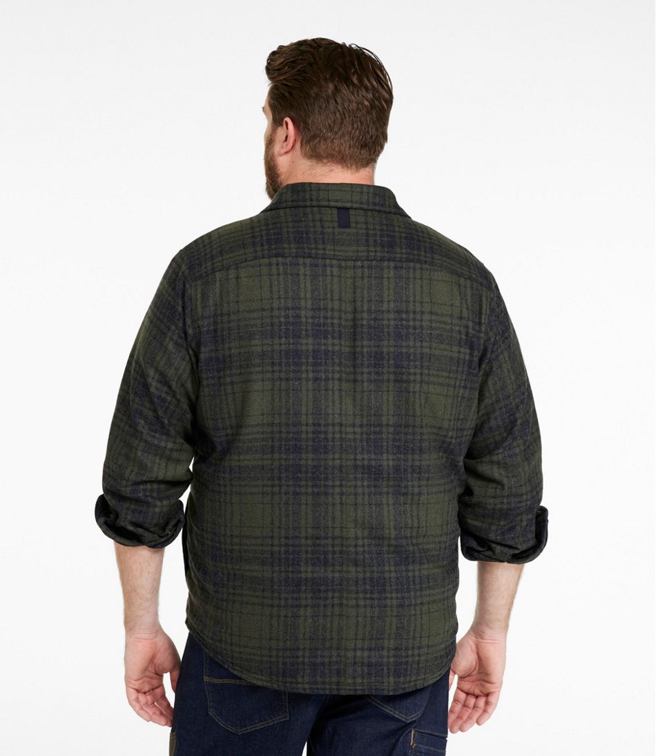 Men's Maine Guide Lightweight Lined Wool Field Shirt Plaid