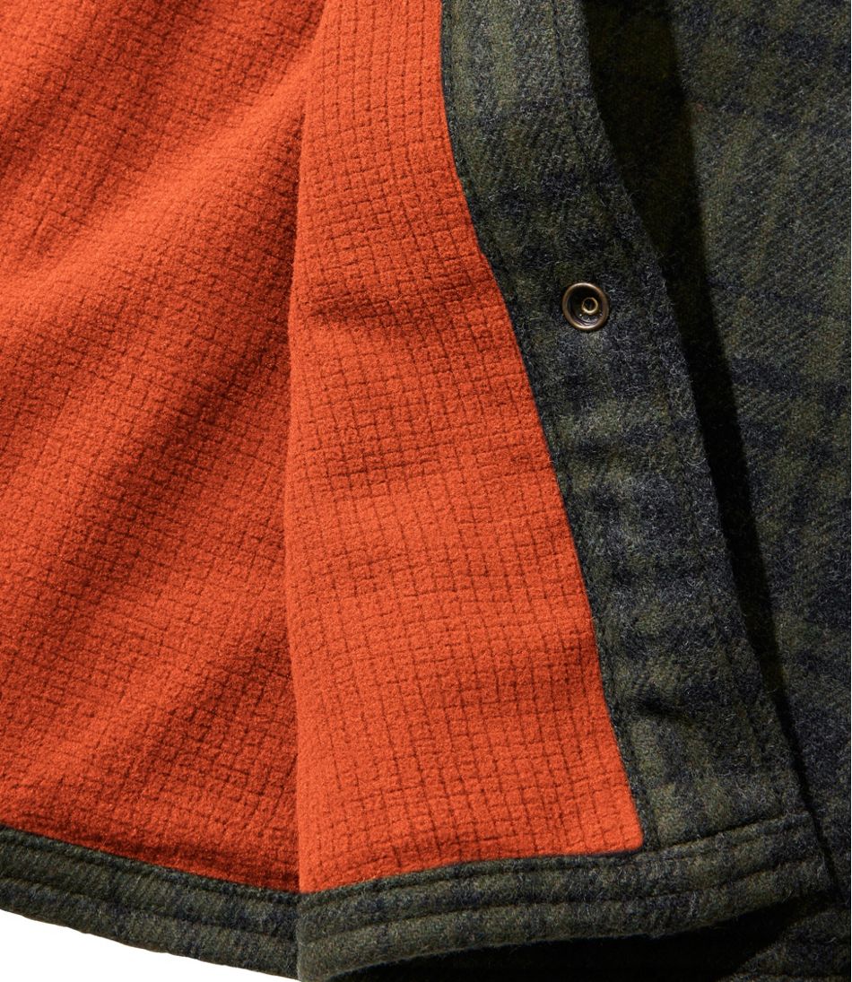 Men's Maine Guide Lightweight Lined Wool Field Shirt, Plaid