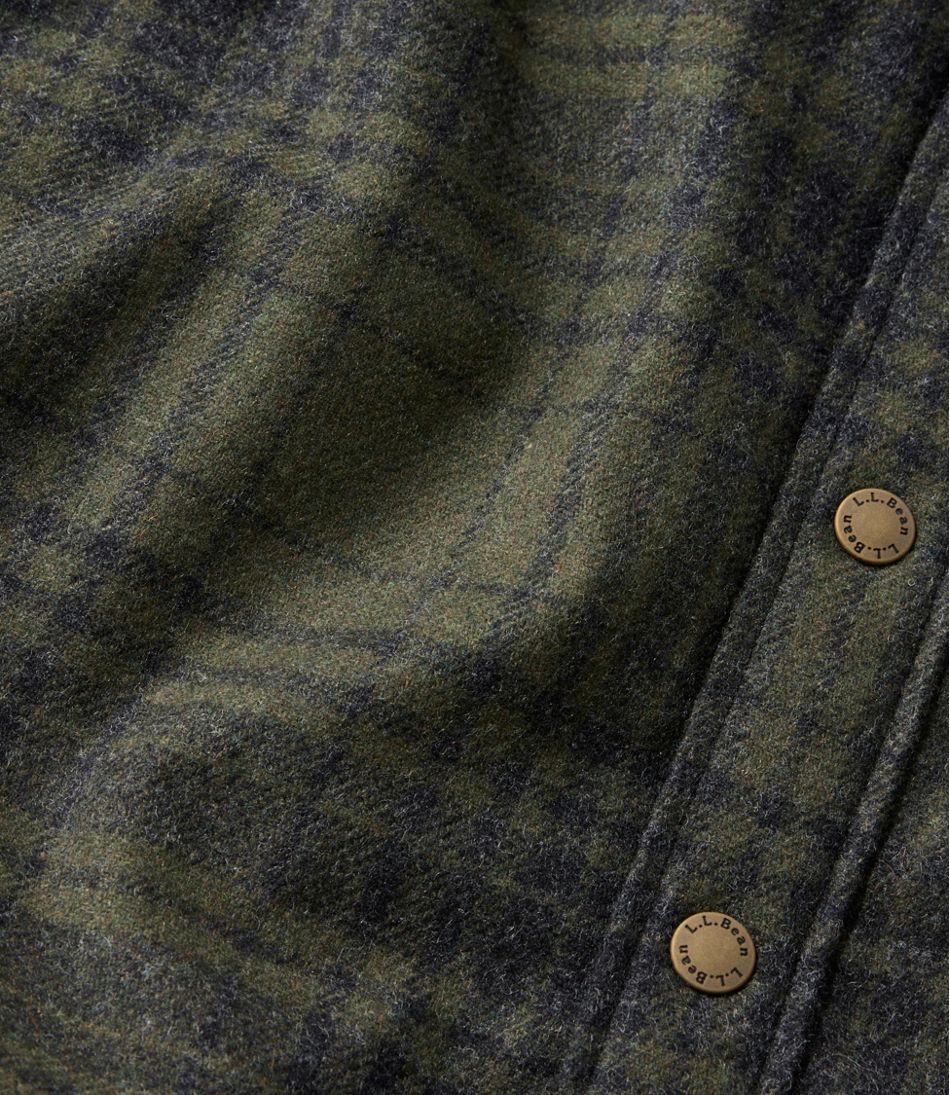 Men's Maine Guide Lightweight Lined Wool Field Shirt, Plaid