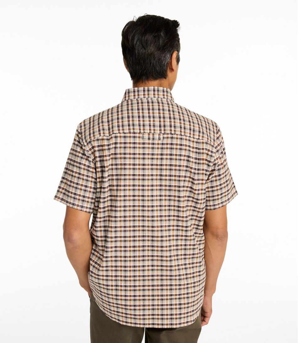 Slightly Fitted Untucked Fit Short-Sleeve Men's Stonecoast Hemp Shirt