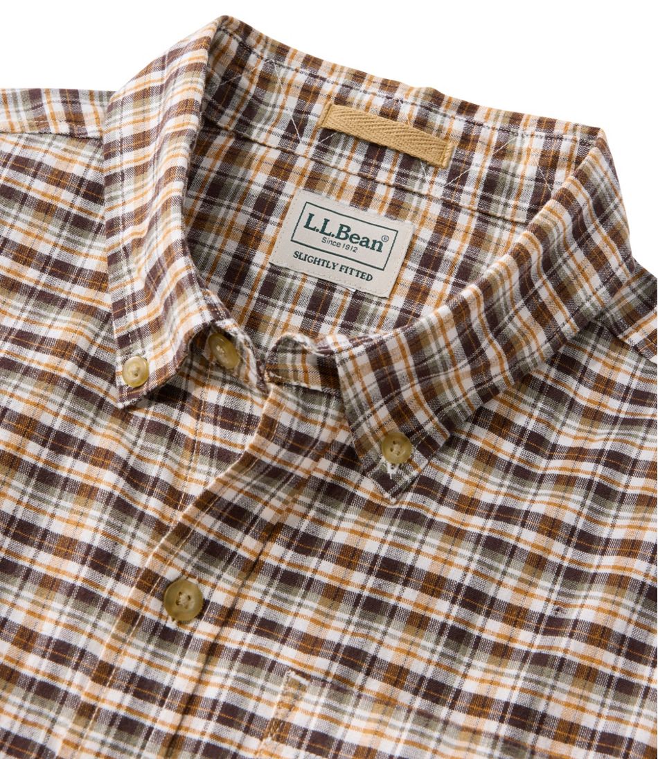 Slightly Fitted Untucked Fit Short-Sleeve Men's Stonecoast Hemp Shirt
