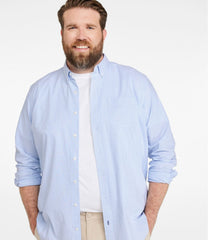 Men's Comfort Stretch Oxford Shirt Stripe Traditional Untucked Fit