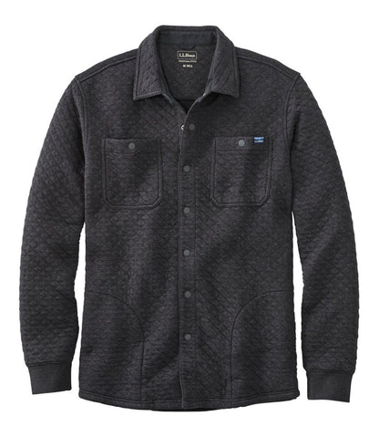 Men's Quilted Sweatshirts, Snap Overshirt