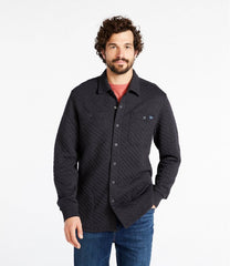 Men's Quilted Sweatshirts Snap Overshirt