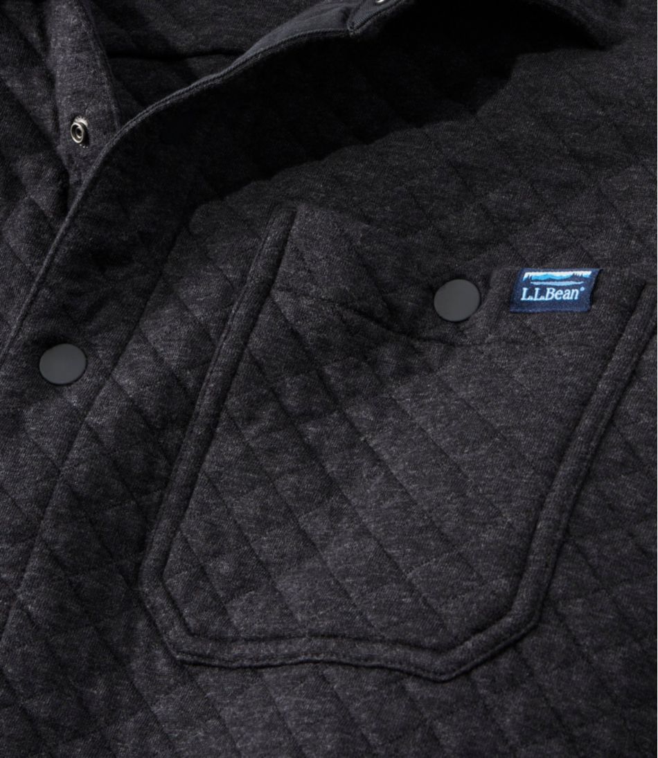 Men's Quilted Sweatshirts Snap Overshirt