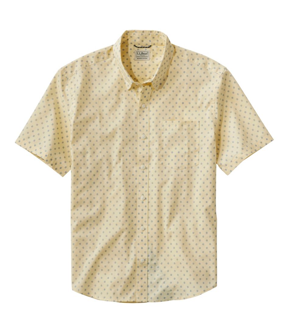 Men's Comfort Stretch Performance® Shirt Short-Sleeve Slightly Fitted Untucked Fit Print