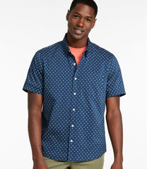 Men's Comfort Stretch Performance® Shirt Short-Sleeve Slightly Fitted Untucked Fit Print