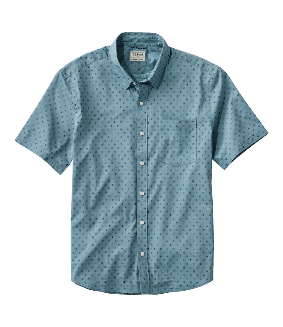 Men's Comfort Stretch Performance® Shirt Short-Sleeve Slightly Fitted Untucked Fit Print
