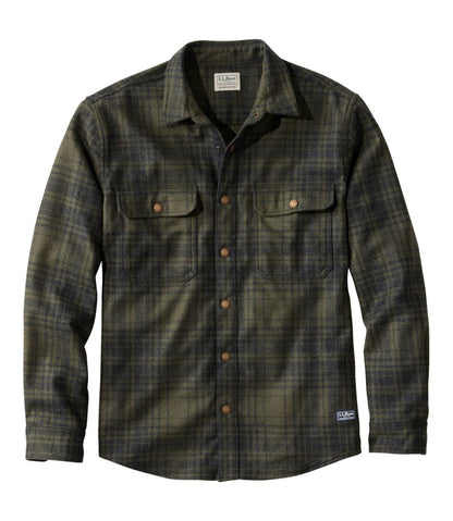 Men's Maine Guide Lightweight Wool Field Shirt, Plaid
