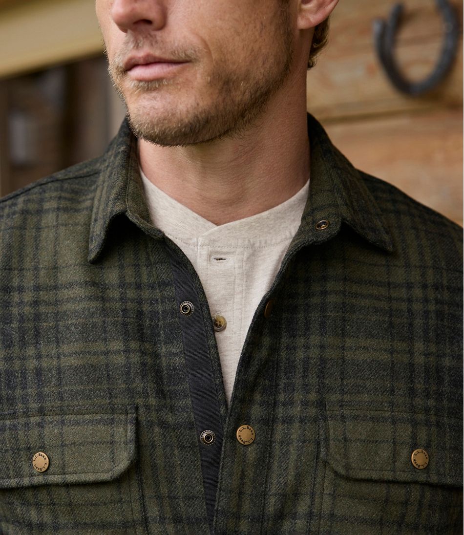 Plaid Men's Maine Guide Lightweight Wool Field Shirt