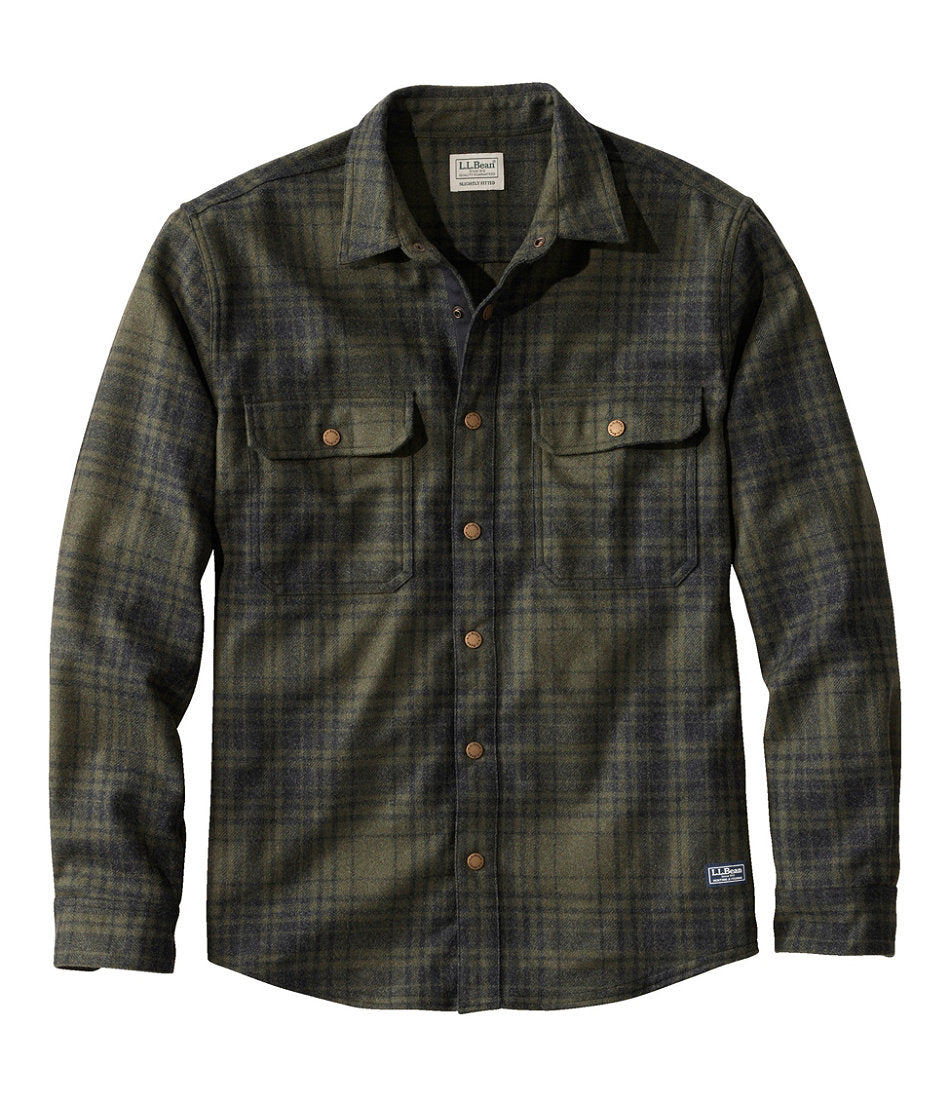 Plaid Men's Maine Guide Lightweight Wool Field Shirt