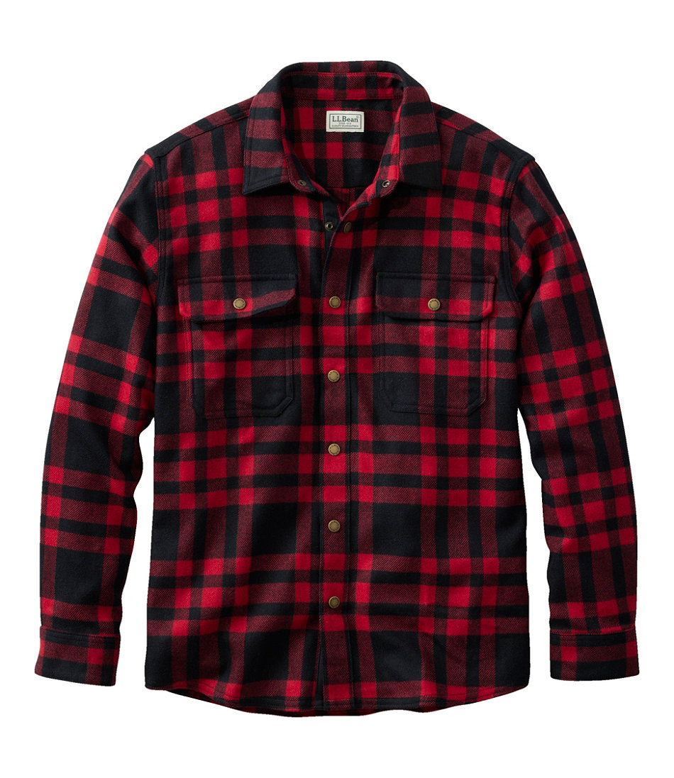 Plaid Men's Maine Guide Lightweight Wool Field Shirt