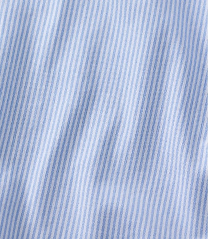 Men's Comfort Stretch Oxford Shirt, Slightly Fitted Untucked Fit, Stripe
