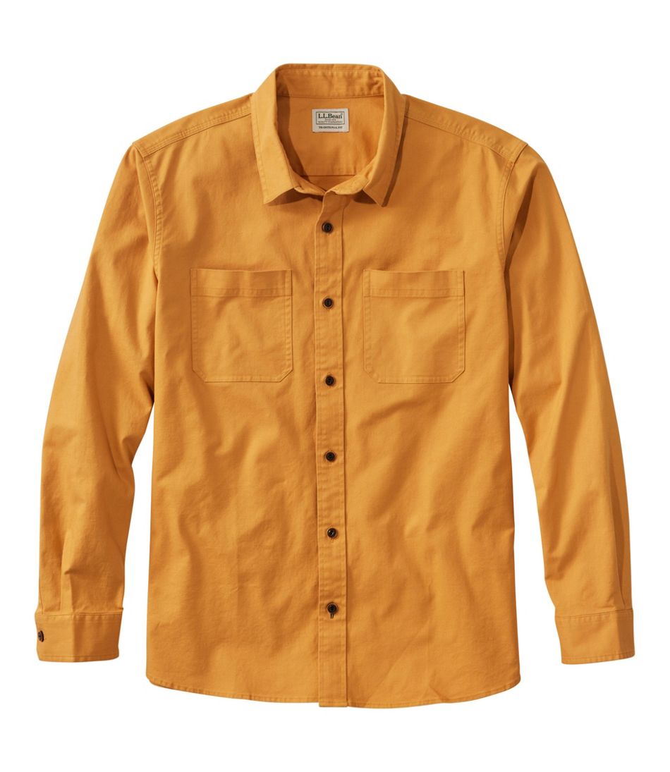 Traditional Untucked Fit Long-Sleeve Men's BeanFlex® Twill Shirt