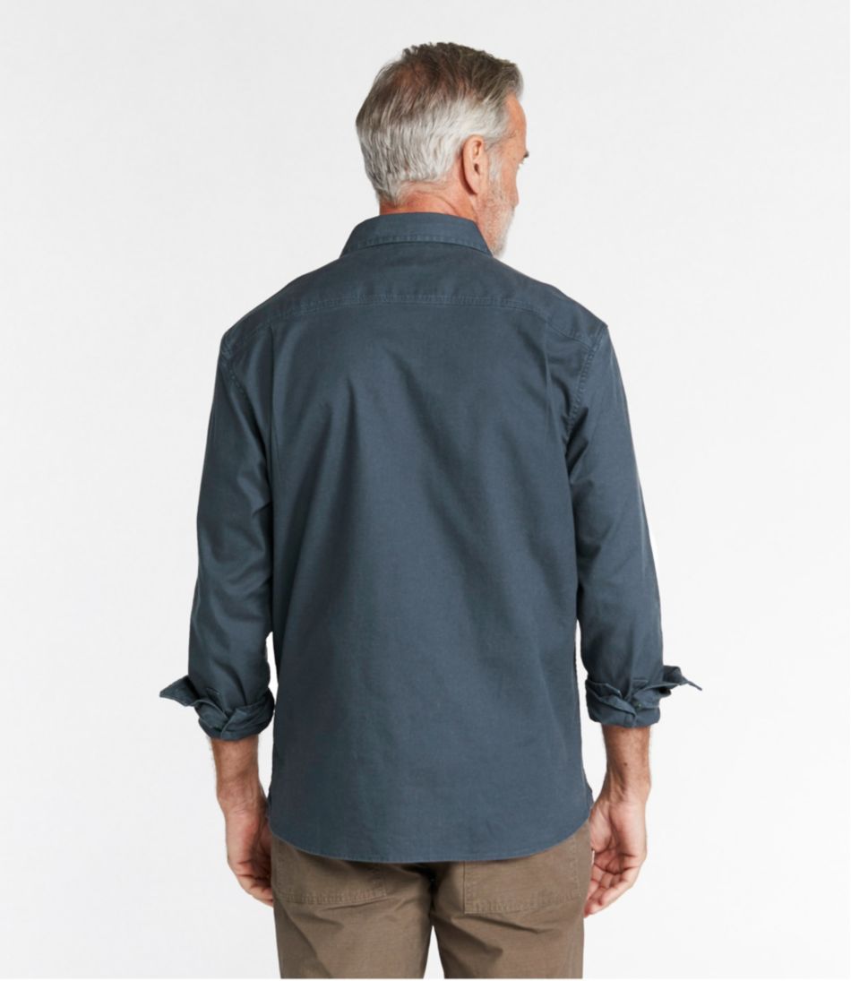 Traditional Untucked Fit Long-Sleeve Men's BeanFlex® Twill Shirt