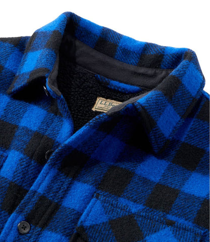 Men's Maine Guide Sherpa Lined Wool Shirt